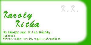 karoly kitka business card